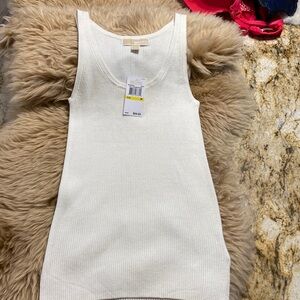 Michael Kors knit cream tank top, Medium, new with tag